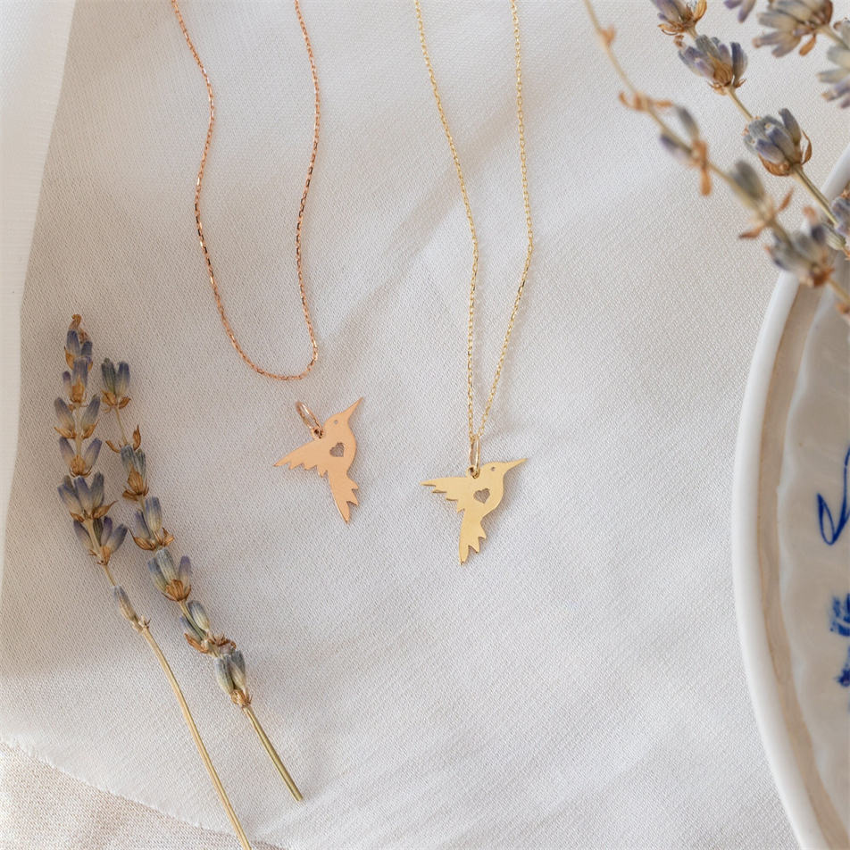 Gold Hummingbird Necklace