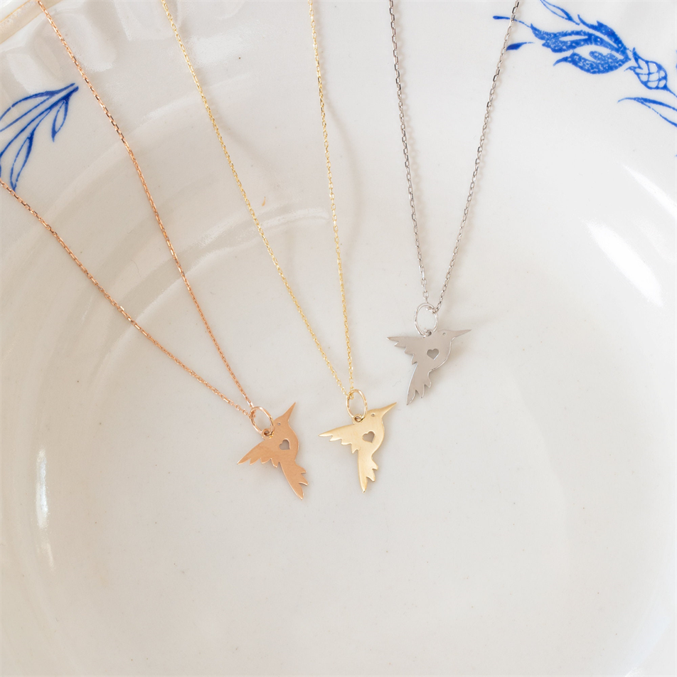 Gold Hummingbird Necklace