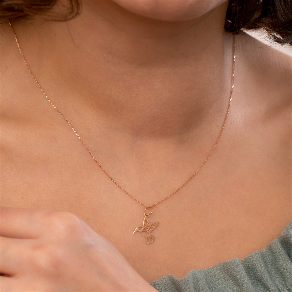 Gold Hummingbird Necklace