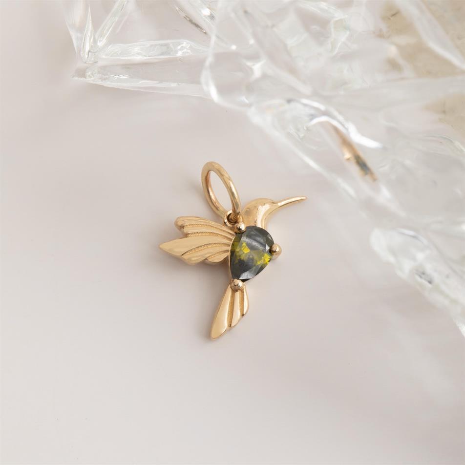 Gold Hummingbird Necklace