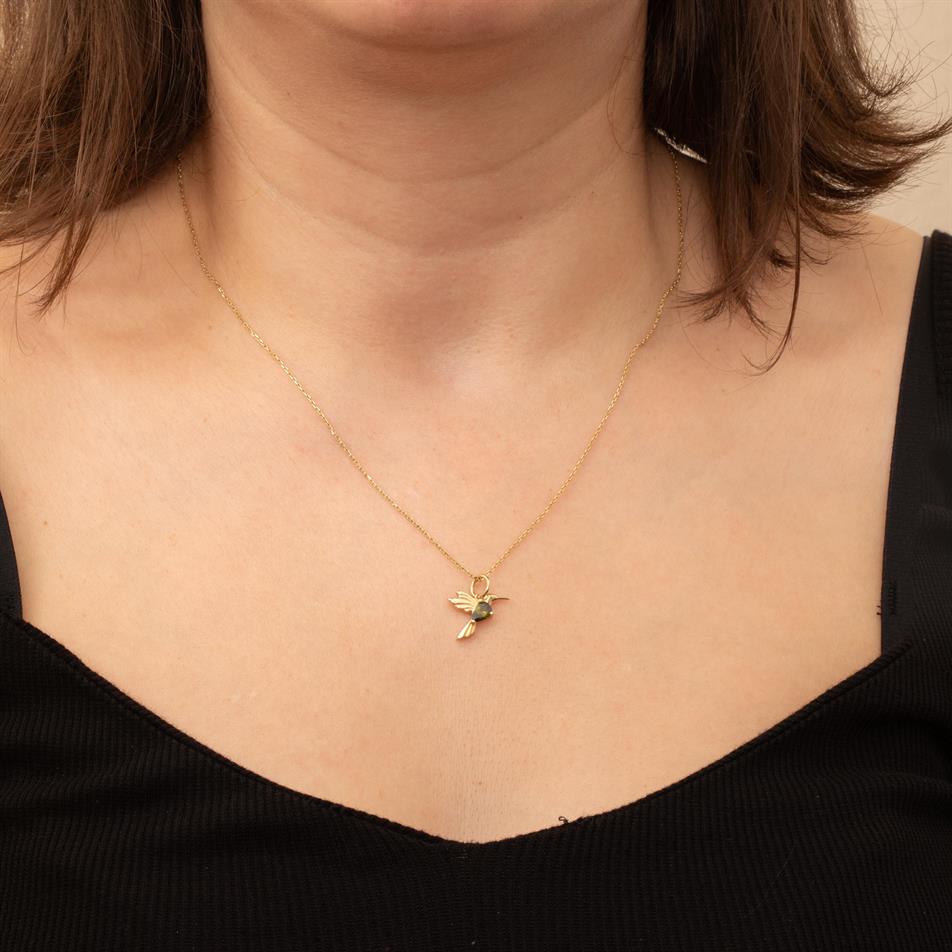 Gold Hummingbird Necklace