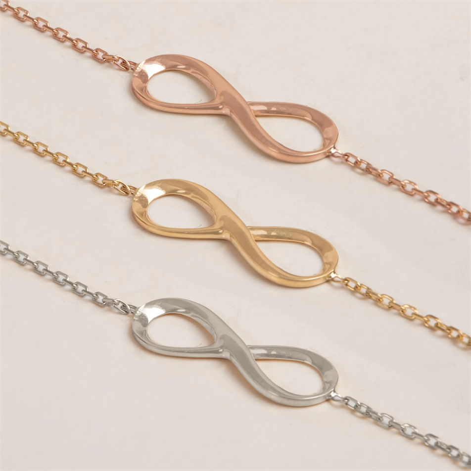 Gold Infinity Hand Chain Bracelet