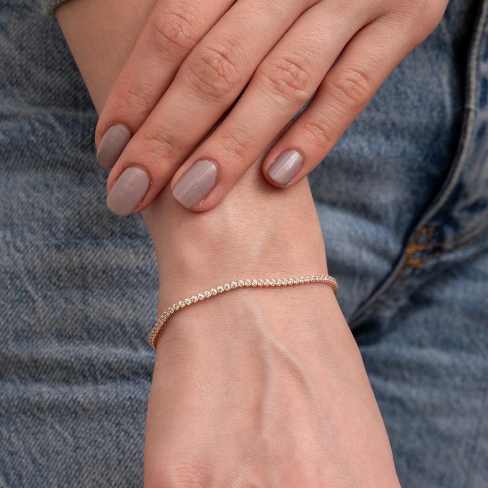 Solid Gold Tennis Bracelet