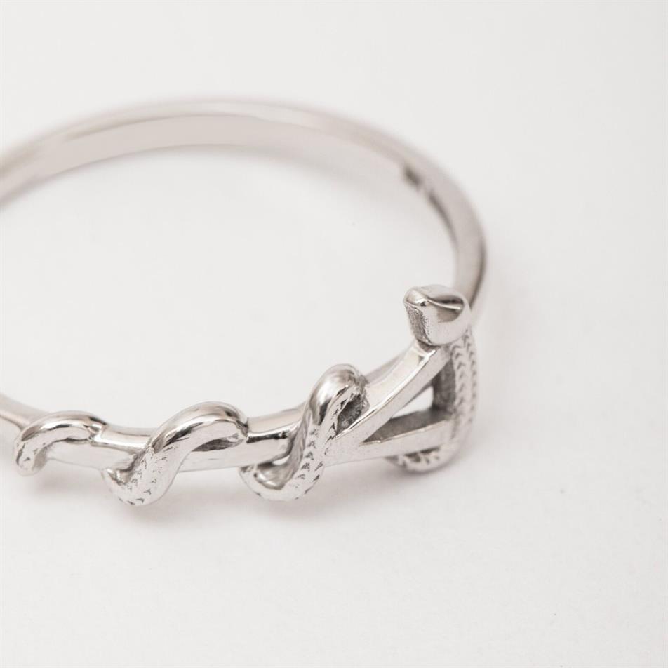 Gold Medical Snake Symbol Ring