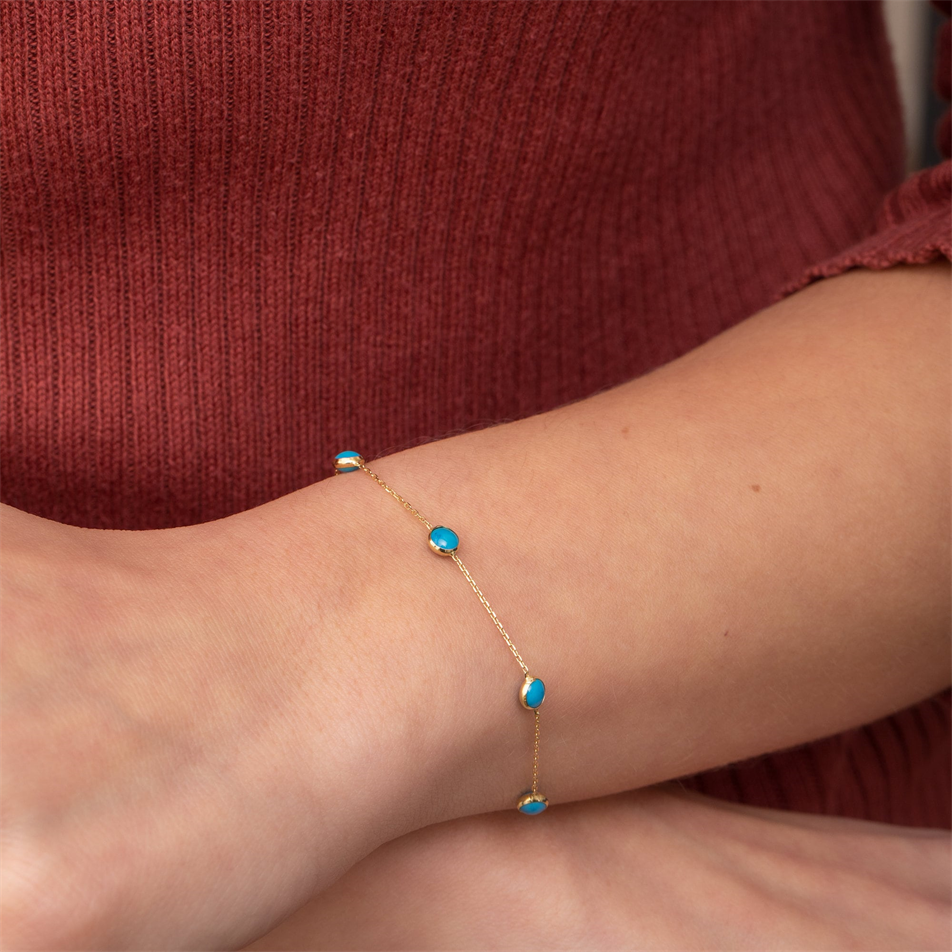 Gold Turquoise Bracelet