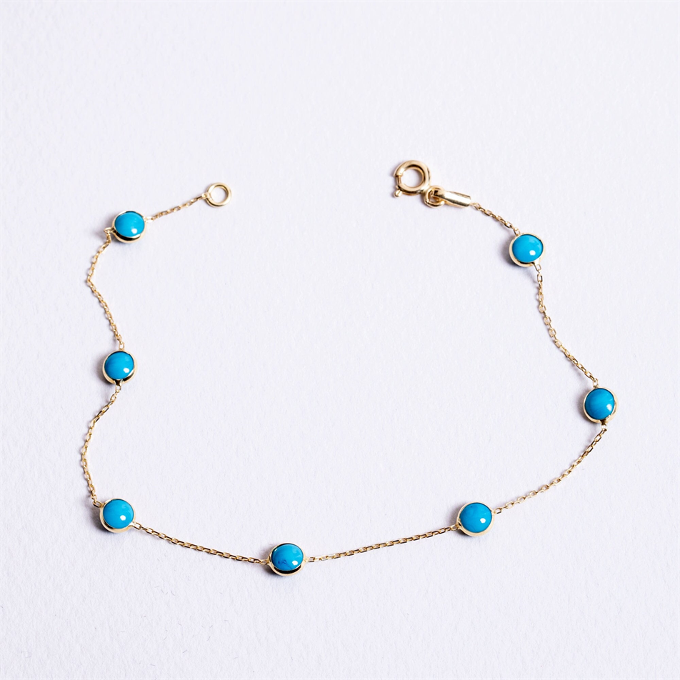 Gold Turquoise Bracelet