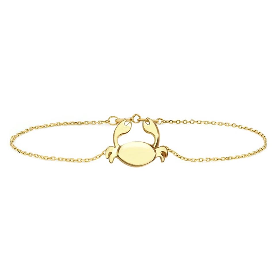 Solid Gold Crab Bracelet