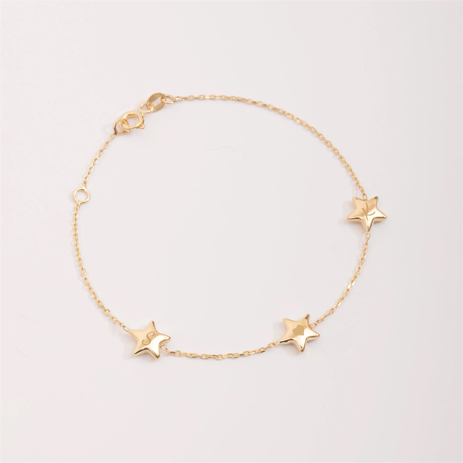 Gold Celestial Star Personalized Bracelet