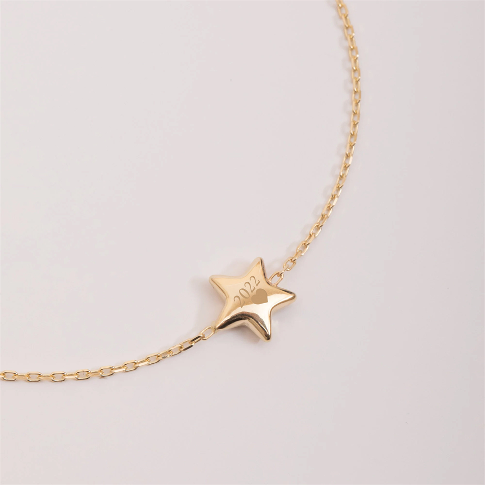 Gold Celestial Star Personalized Bracelet