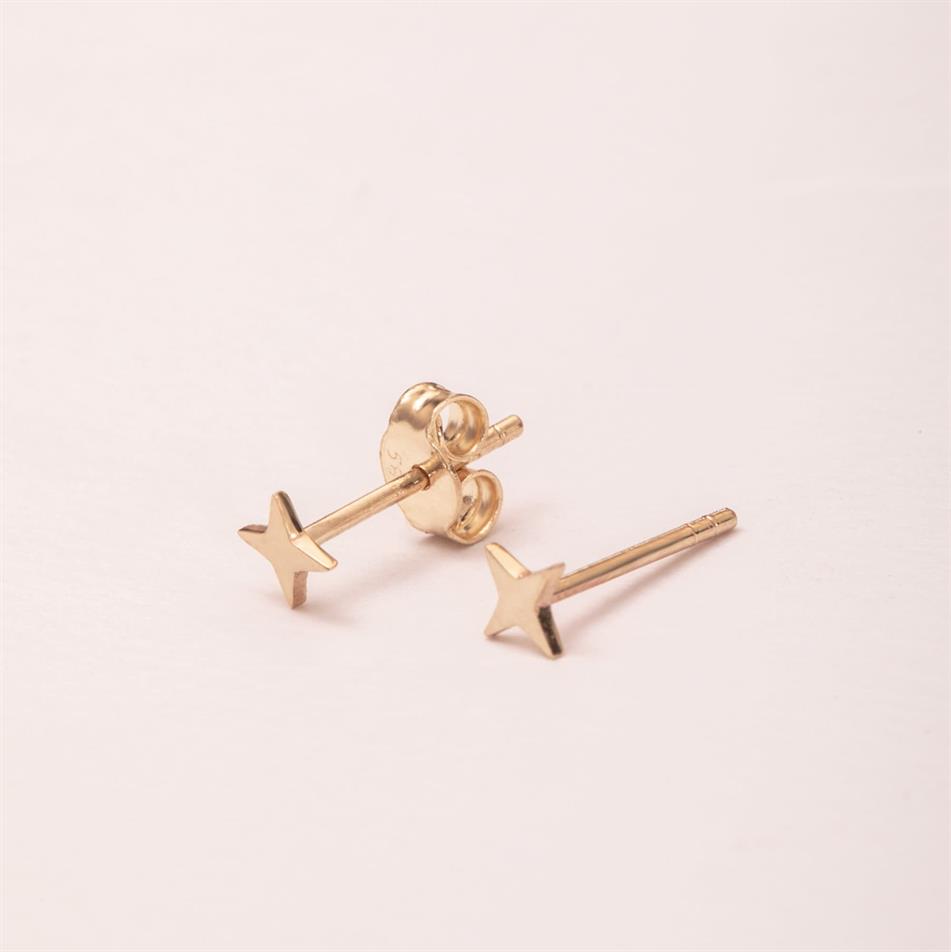 Gold Star Stud Earrings