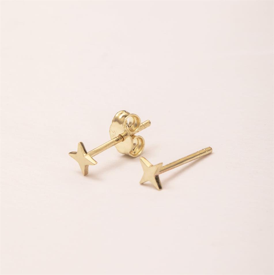 Gold Star Stud Earrings