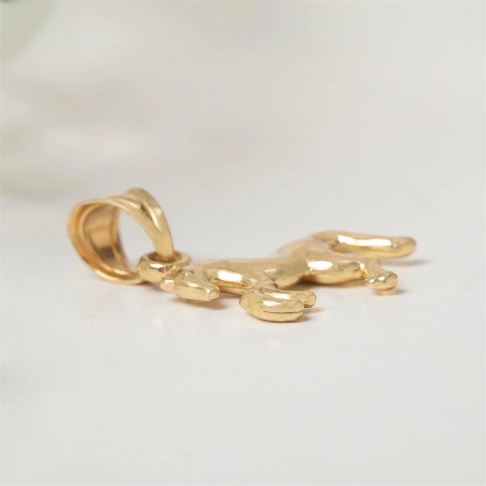Majestic Horse Solid Gold Necklace