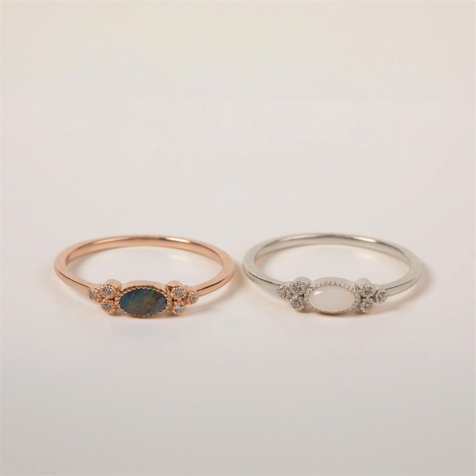 Büyüleyici Oval Opal Altın Yüzük 