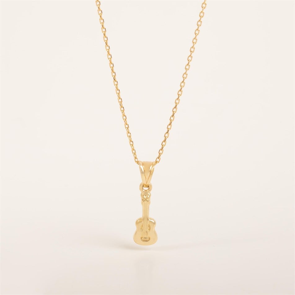 Guitar Solid Gold Necklace