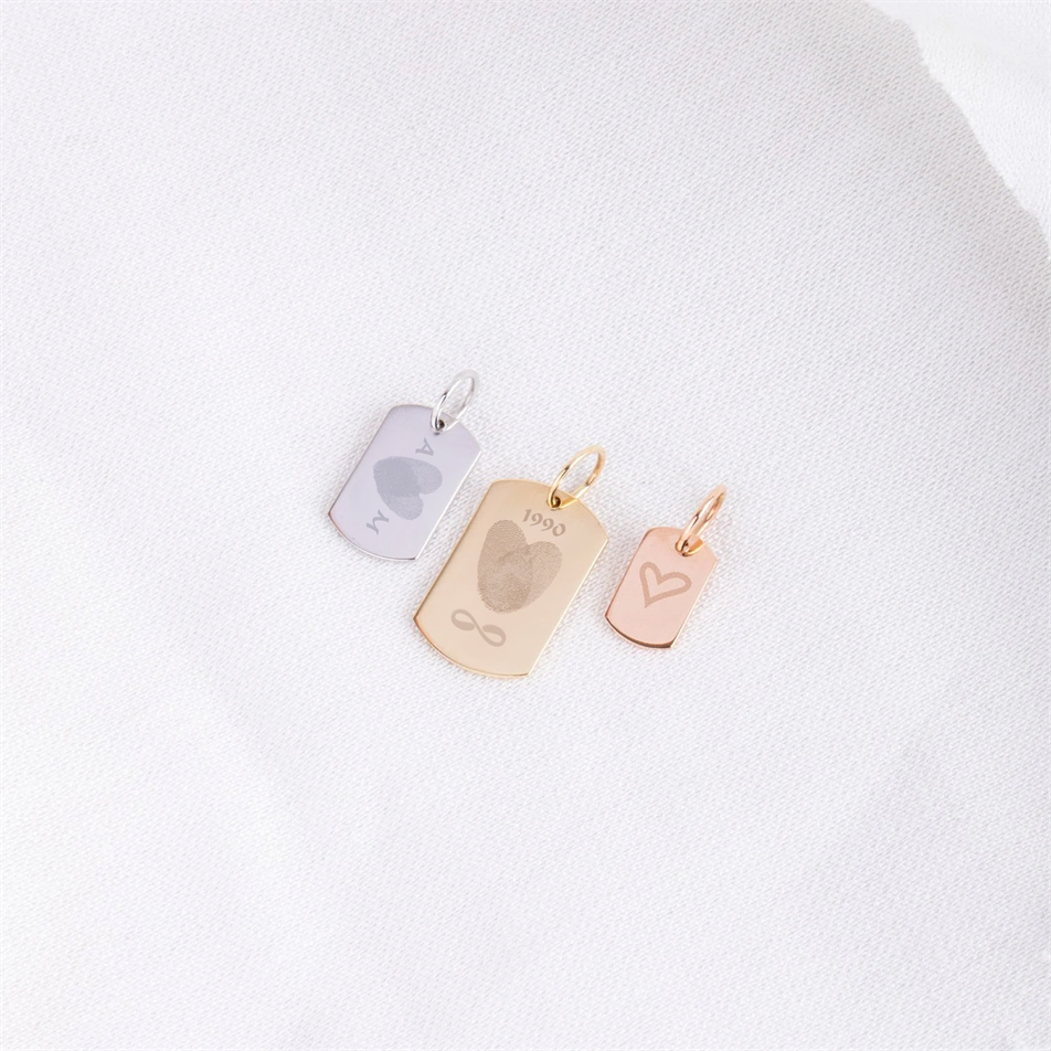 Altın Kalp Parmak İzi İsimli Kolye