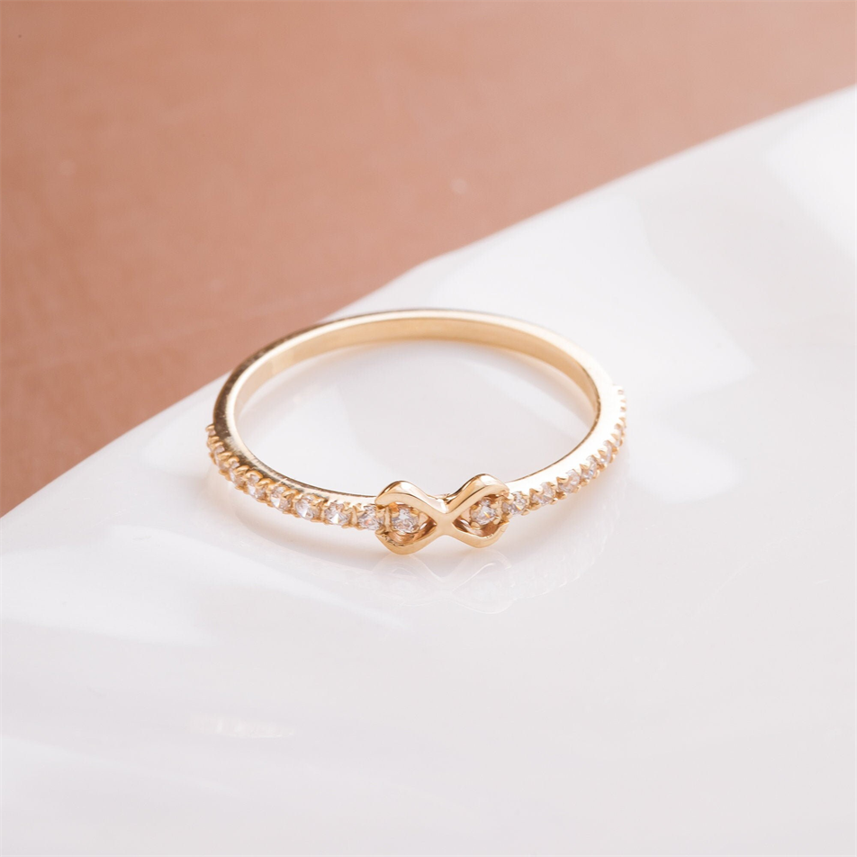 Gold Infinity Diamond Ring