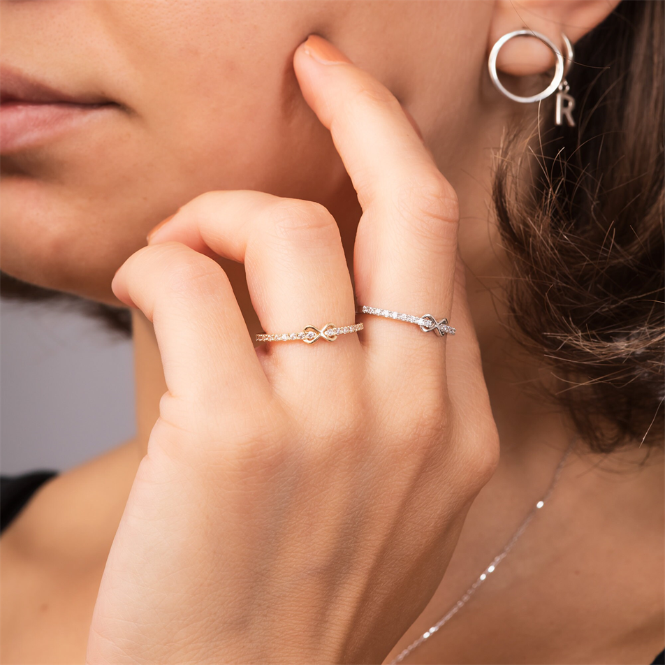 Gold Infinity Diamond Ring