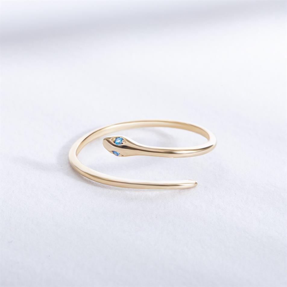 Altın Yılan Figürlü İnce Yüzük