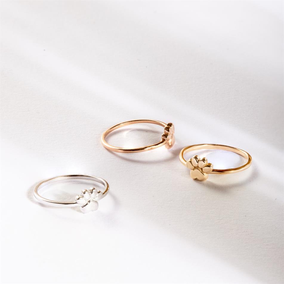 Altın Pati Figürlü Minimal Yüzük