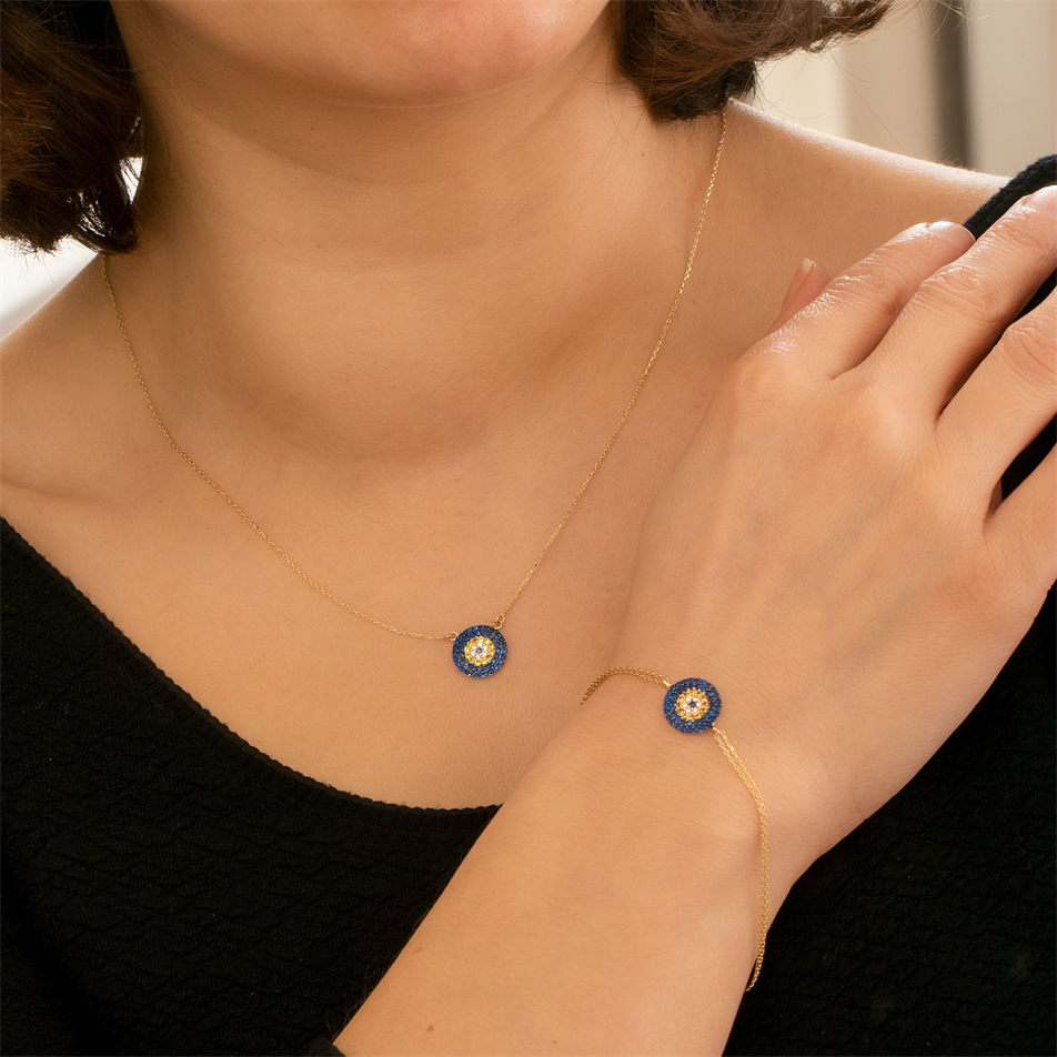 Gold Turkish Evil Eye Bracelet