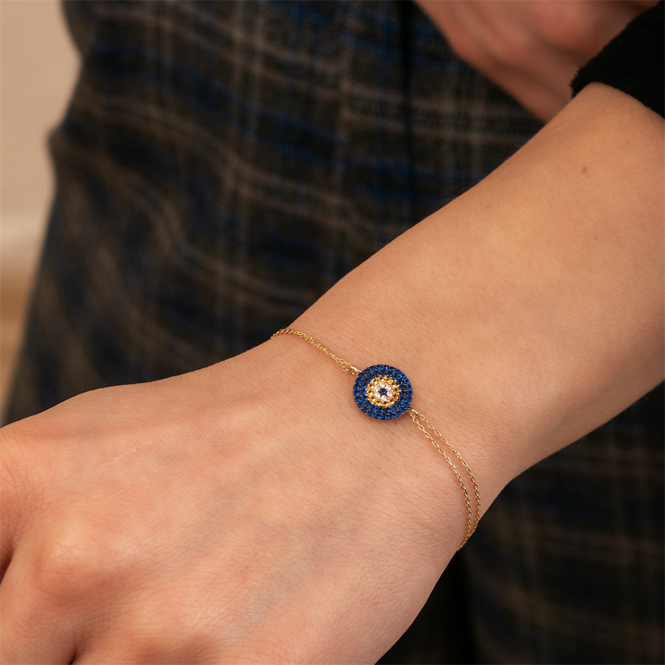Gold Turkish Evil Eye Bracelet