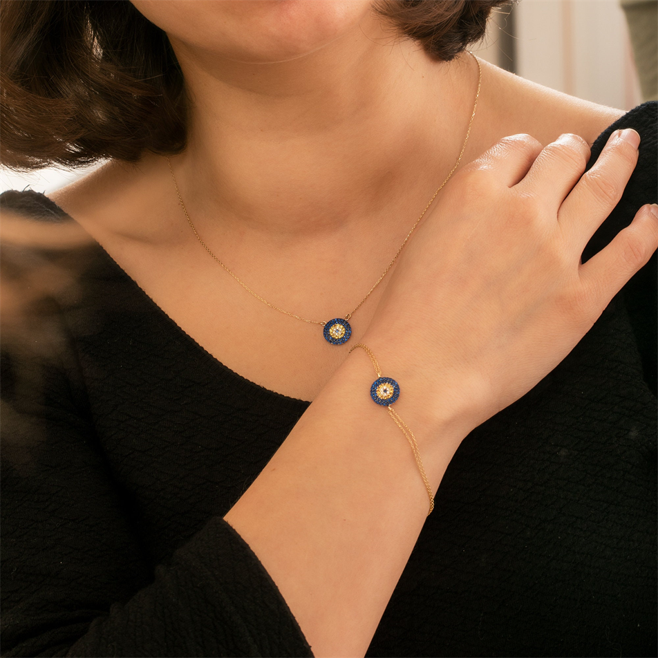 Gold Turkish Evil Eye Bracelet