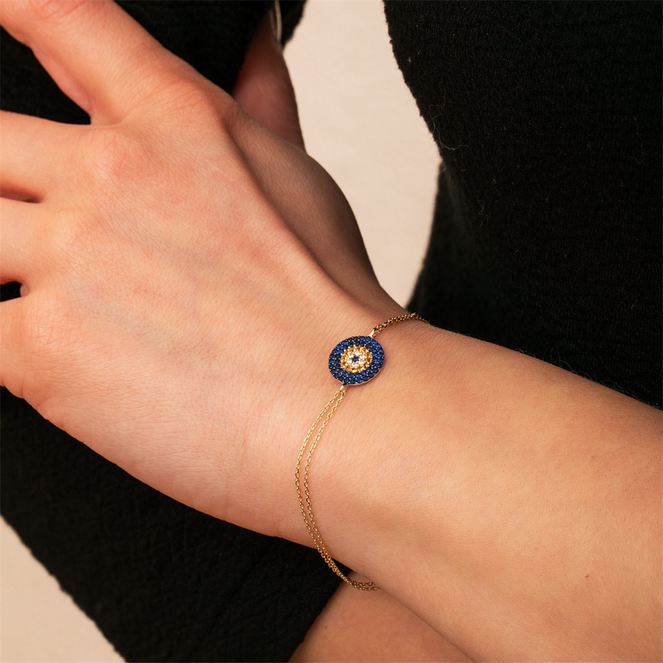 Gold Turkish Evil Eye Bracelet