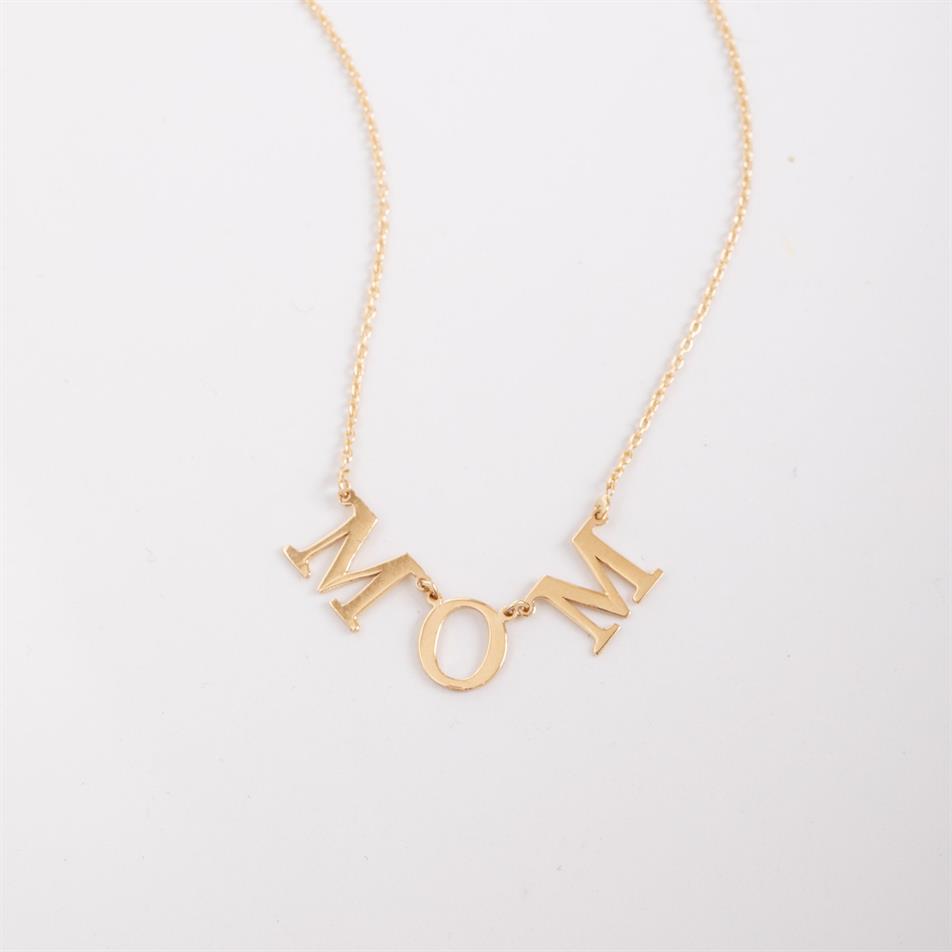 Gold Uppercase Name Necklace