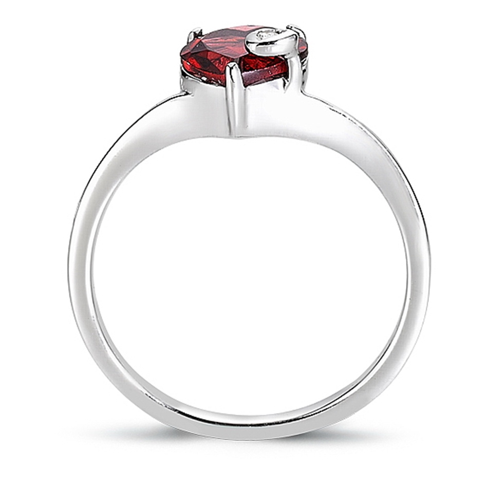 Solid Gold 0.01 ct Diamond Heart Ring