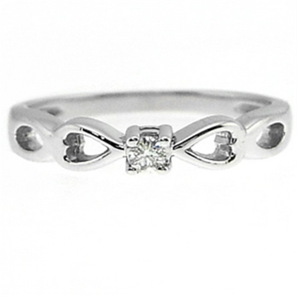 Solid Gold 0.06 ct Diamond Solitaire Ring
