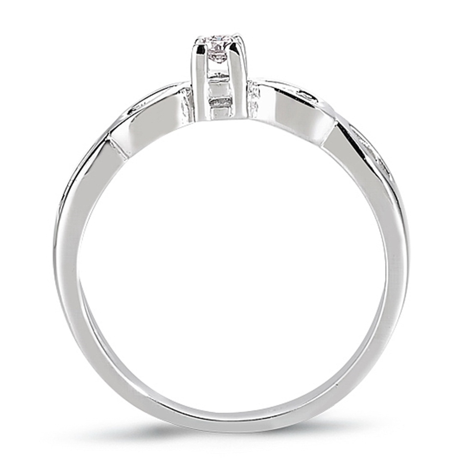 Solid Gold 0.06 ct Diamond Solitaire Ring