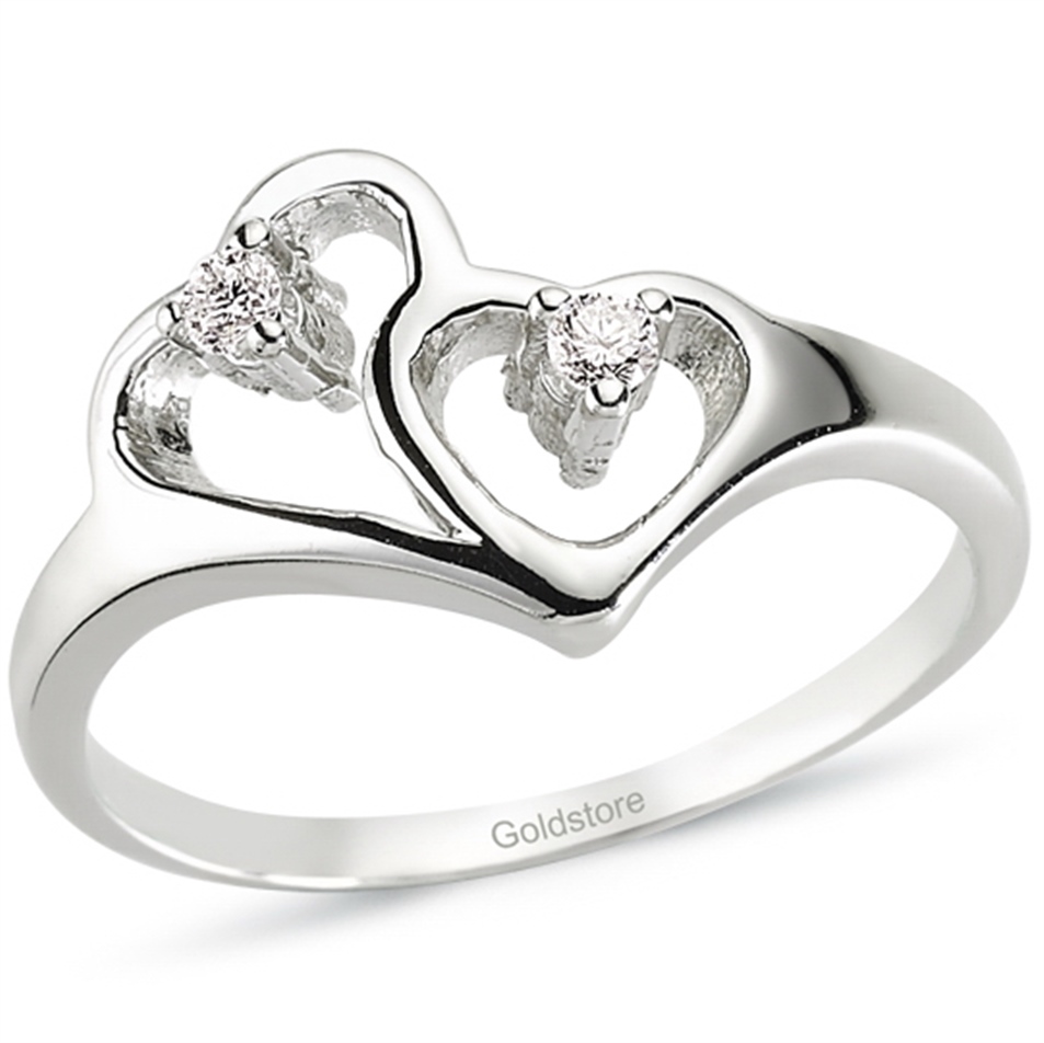 Solid Gold 0.08 ct Diamond Ring