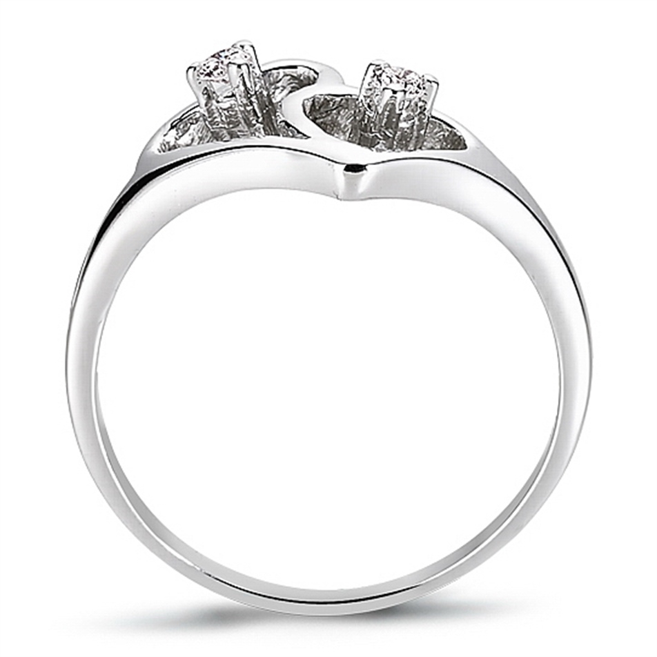 Solid Gold 0.08 ct Diamond Ring