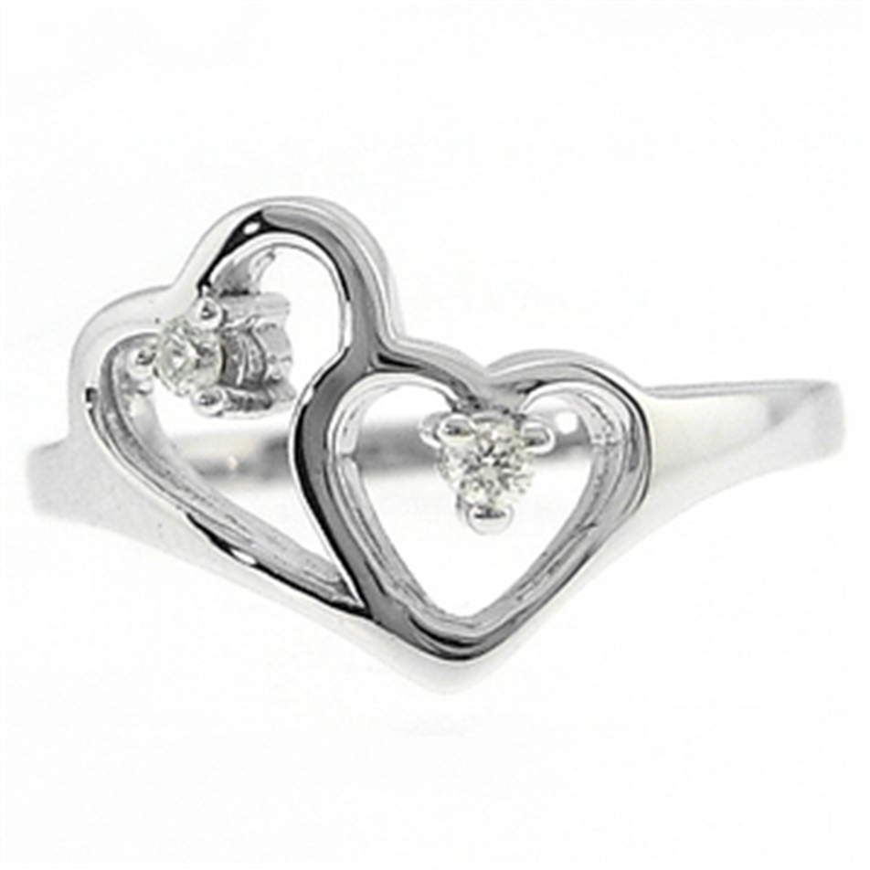 Solid Gold 0.08 ct Diamond Ring