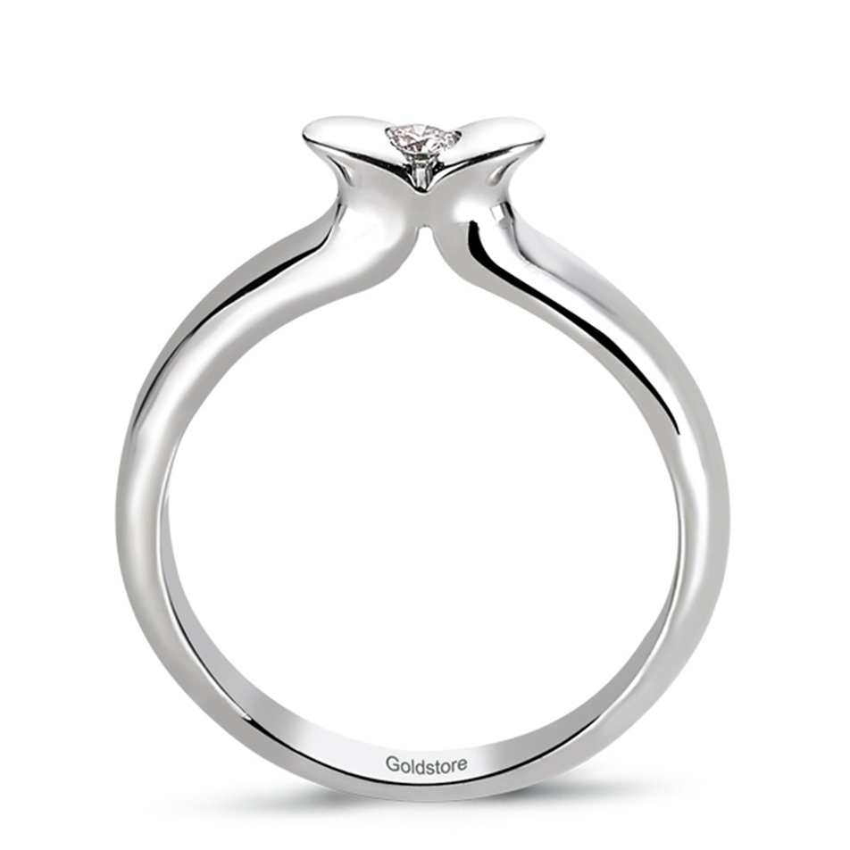 0.08 Karat Pırlanta Tektaş Yüzük