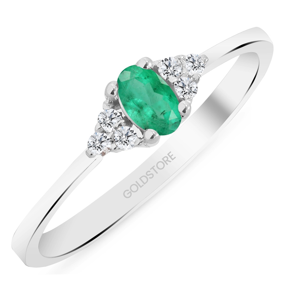 Solid Gold 0.08 ct Diamond Fancy Ring