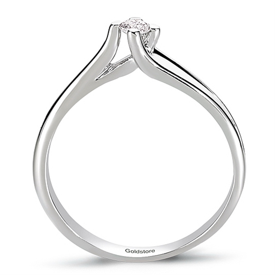 Solid Gold 0.09 ct Diamond Solitaire Ring