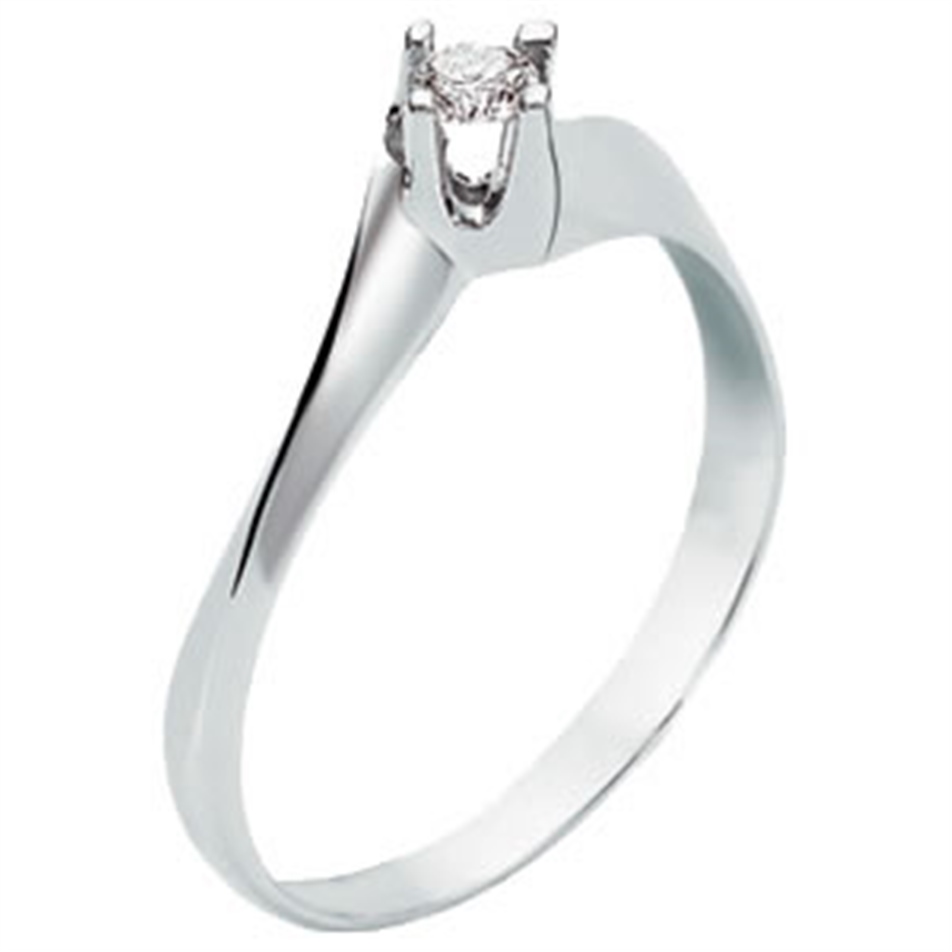 Solid Gold 0.1 ct Diamond Solitaire Ring