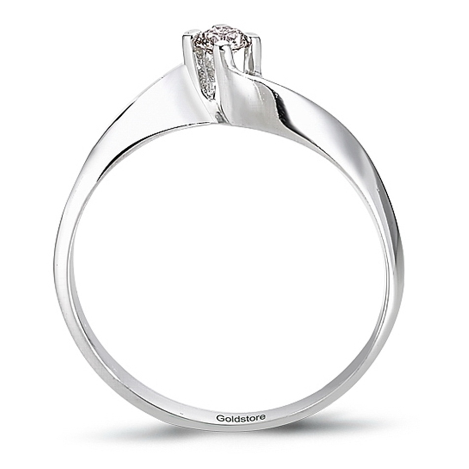 Solid Gold 0.1 ct Diamond Solitaire Ring