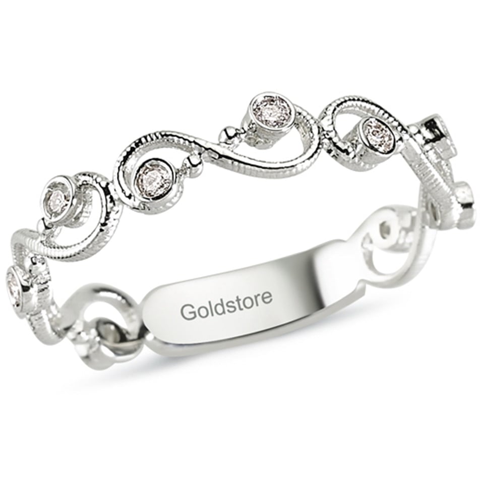 Solid Gold 0.1 ct Diamond Eternity Ring