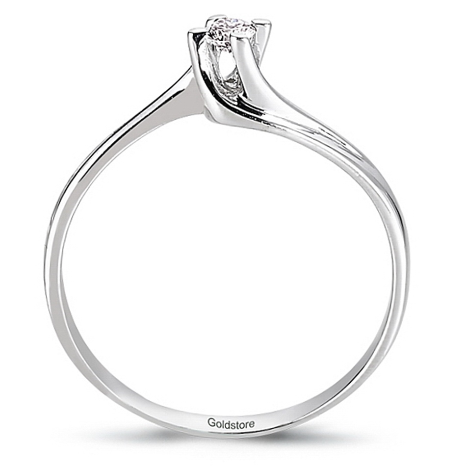 Solid Gold 0.1 ct Diamond Solitaire Ring