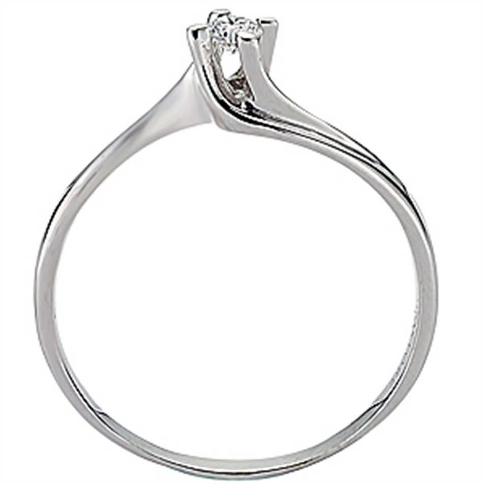 Solid Gold 0.1 ct Diamond Solitaire Ring