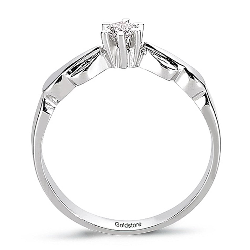 Solid Gold 0.1 ct Diamond Solitaire Ring
