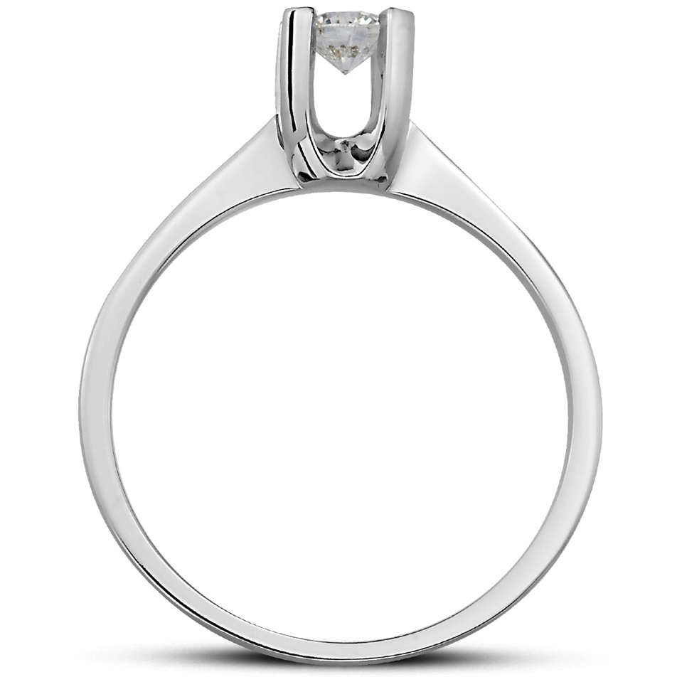 Solid Gold 0.12 ct Diamond Solitaire Ring