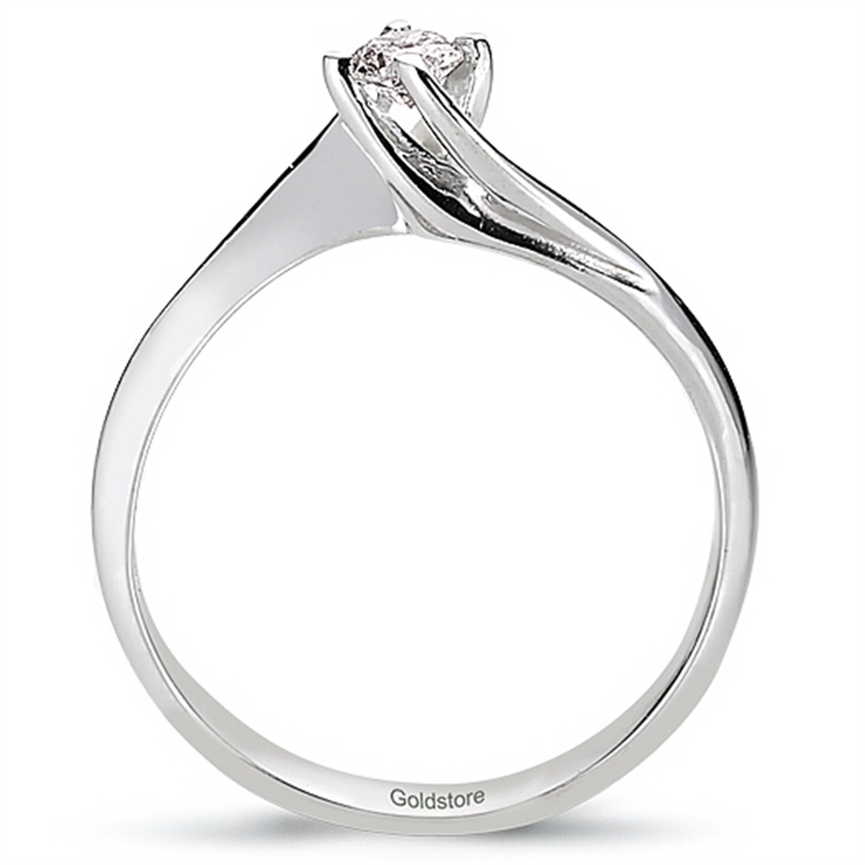 Solid Gold 0.15 ct Diamond Solitaire Ring