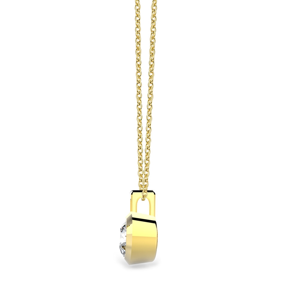 Solid Gold 0.15 carat Diamond Solitaire Necklace