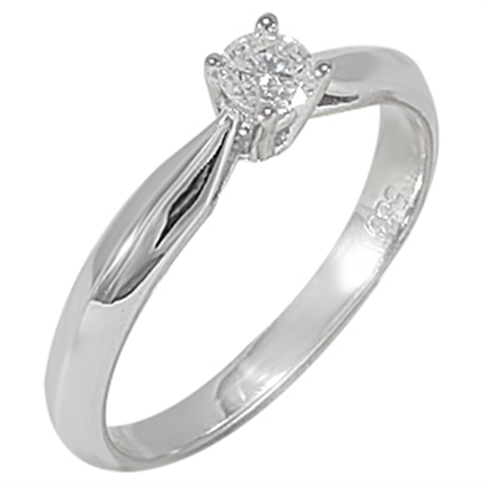 0.18 Karat Pırlanta Tektaş Klasik Yüzük