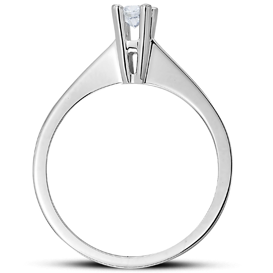 Solid Gold 0.18 ct Diamond Solitaire Ring