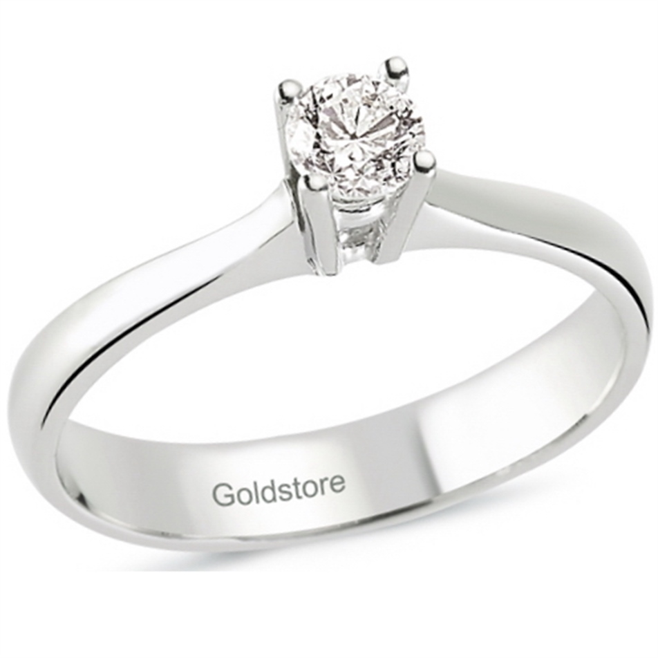 0.19 Karat Pırlanta Tektaş Klasik Yüzük