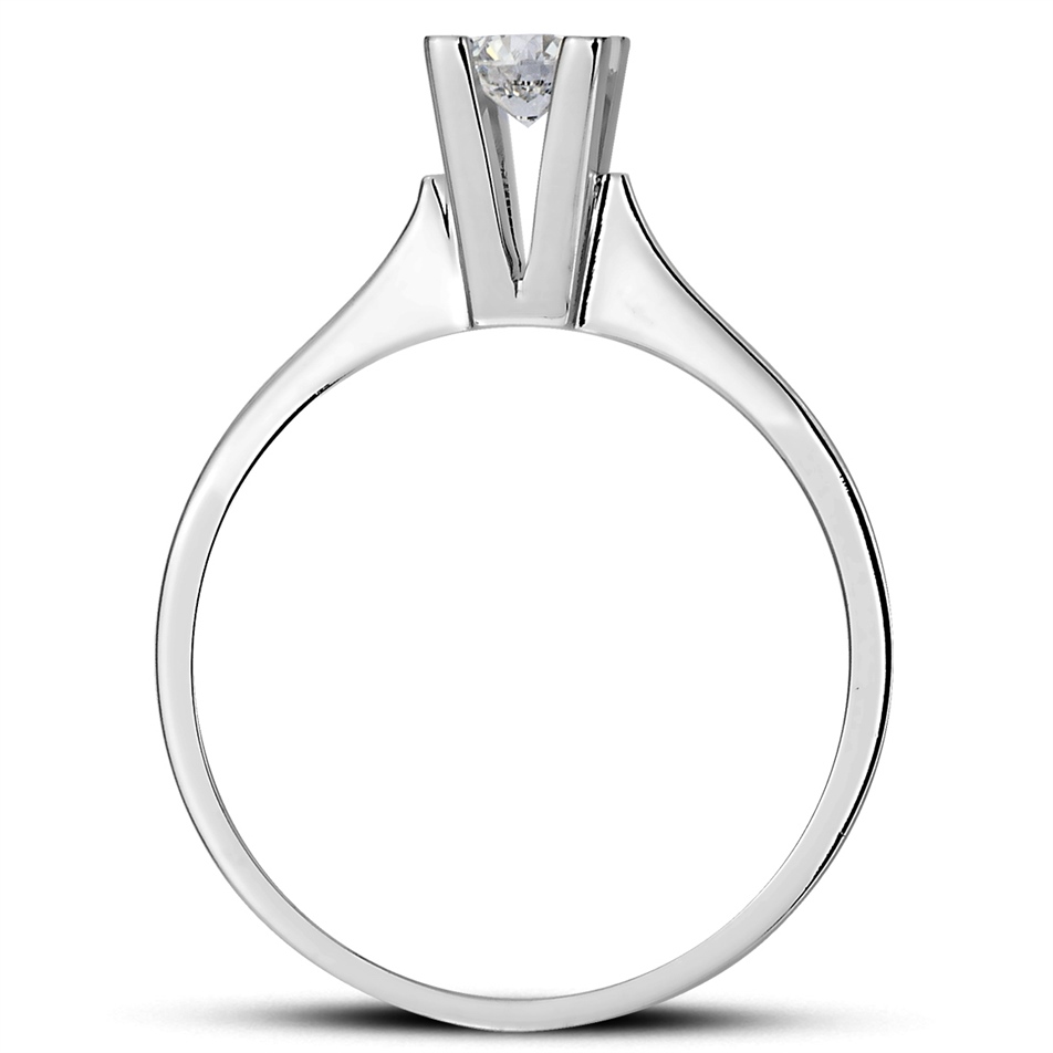 Solid Gold 0.2 ct Diamond Solitaire Ring